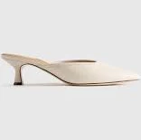shoes Italian Leather 55mm Kitten Heel Mule Quince $84