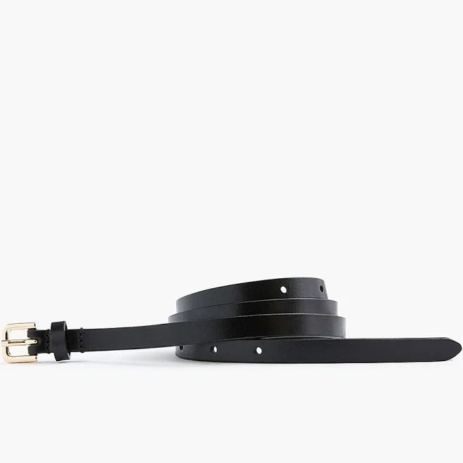 accessory J.Crew Women's Italian Bonded Leather Skinny Belt J.Crew Factory $39.99