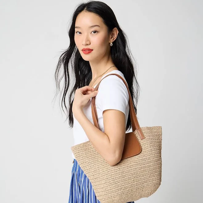 bag J.Crew Women's Straw Raffia Tote Bag J.Crew Factory $46.5