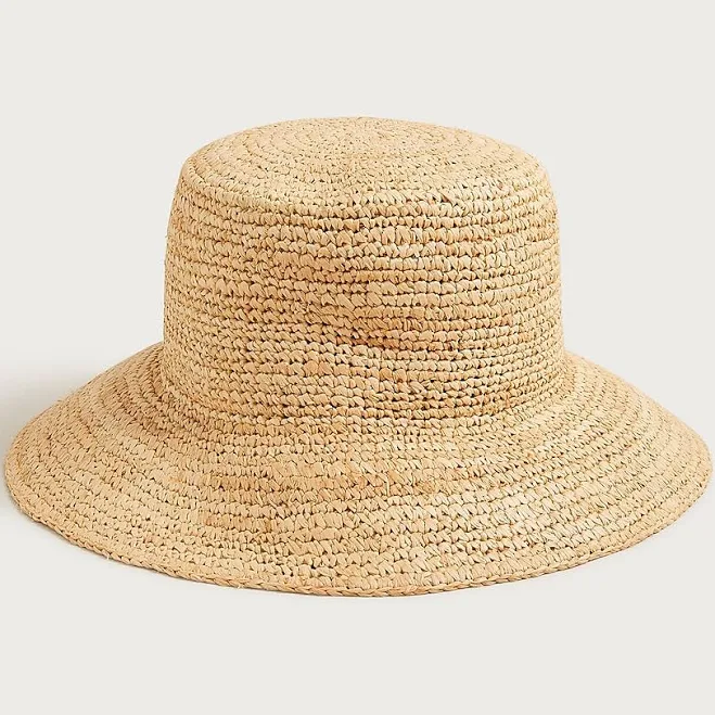accessory J.Crew Women's Wide-Brim Raffia Bucket Hat J.Crew $68.5