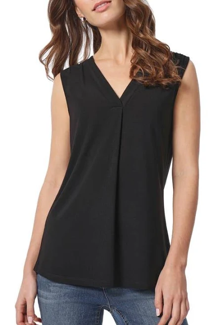 top Jones New York Women's Crepe Sleeveless V-Neck Top Nordstrom $49.5