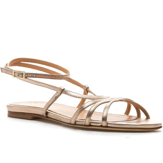 shoes Jules Leather Strappy Flat Sandal Footnotes.com $275