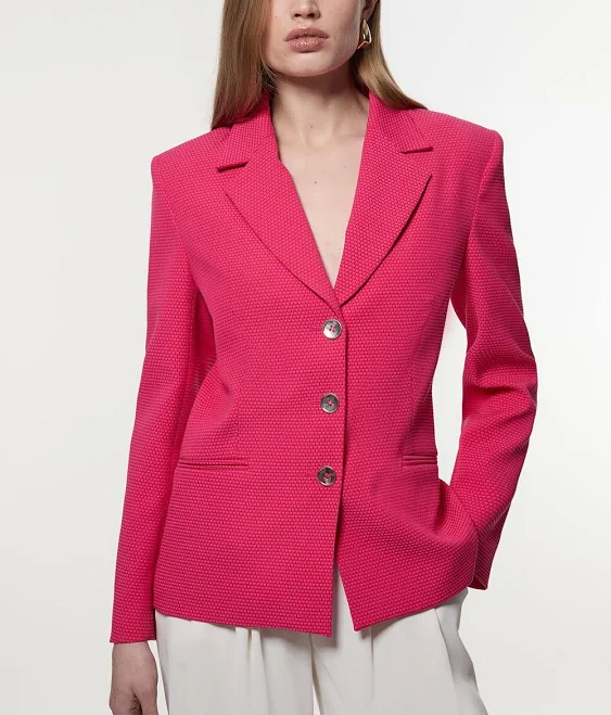 blazer Karen Millen Women's Tailored Textured Single Breasted Jacket Karen Millen USA $119