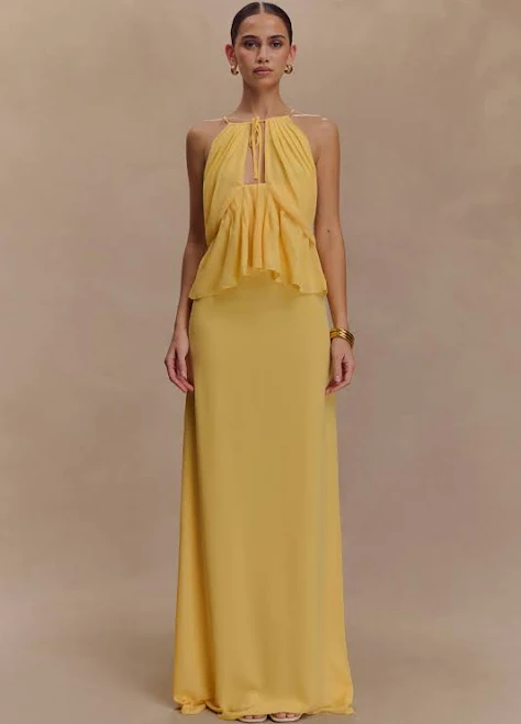 skirt Katalina Chiffon Maxi Skirt meshki.us $60