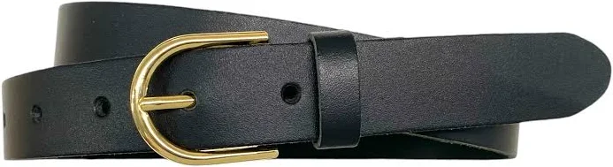 accessory Ladies Narrow Leather Belt with Fine Gold Buckle Etsy - WeinmannAccessories $35