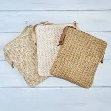 bag Ladies Soft Natural Straw Weave Effect Cross Body Bag with Vegan Leather Strap - 3 Colours Available Etsy $21.11