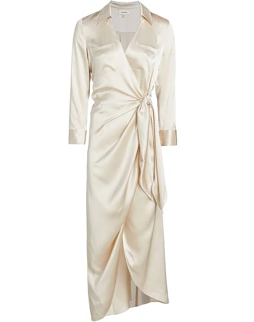 dress L'AGENCE Women's Silk Wrap Maxi Dress Saks Fifth Avenue $435
