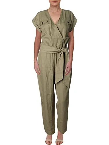 jumpsuit LAUREN Ralph Lauren Women's Linen-Blend Utility-Inspired Jumpsuit Shop app $49.23