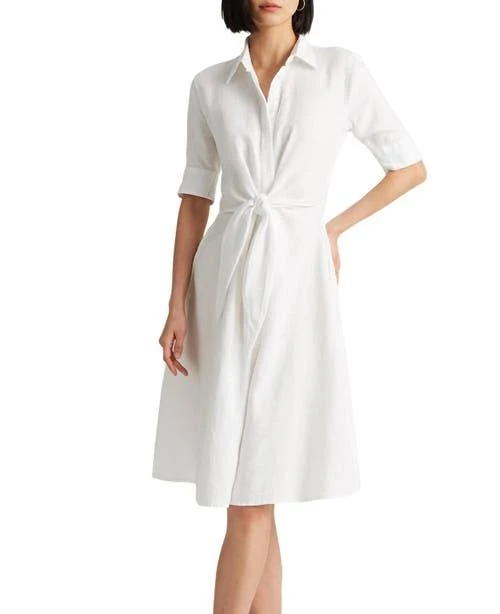 dress Lauren Women's Ralph Lauren Linen Shirtdress Nordstrom $195