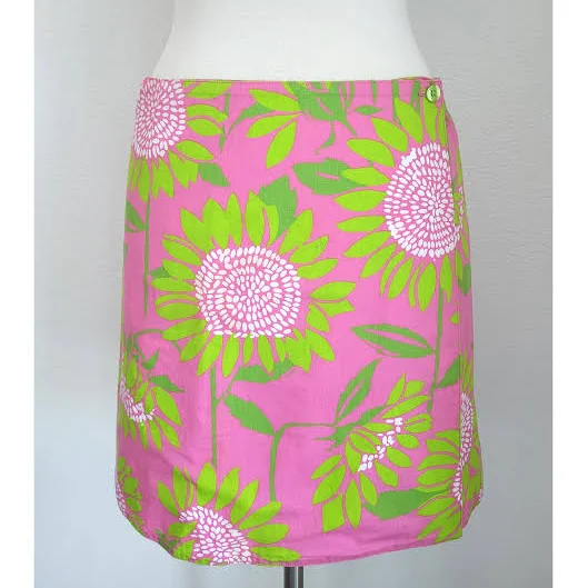 skirt Lilly Pulitzer Reversible Mini Skirt: Vintage 2000s Floral Print, Size 14 Etsy - Seller $68