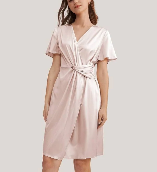 dress LILYSILK Women's Mulberry Silk Wrap Dress LilySilk $111