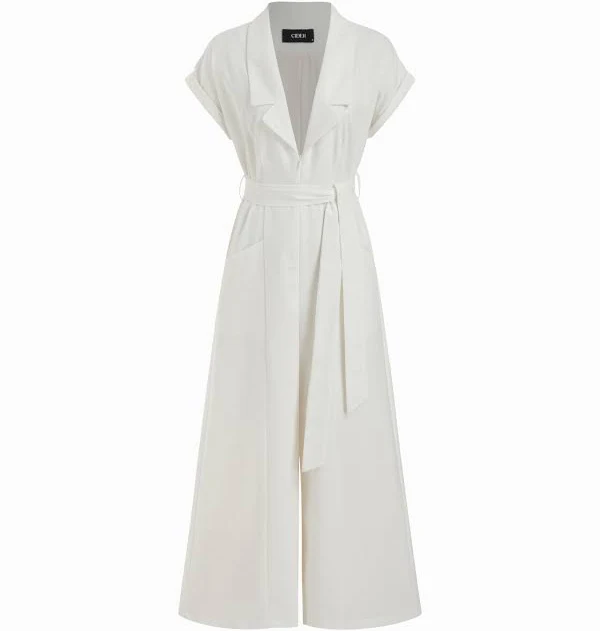 jumpsuit Linen-Blend High Rise Wide Leg Jumpsuit Cider $59.9
