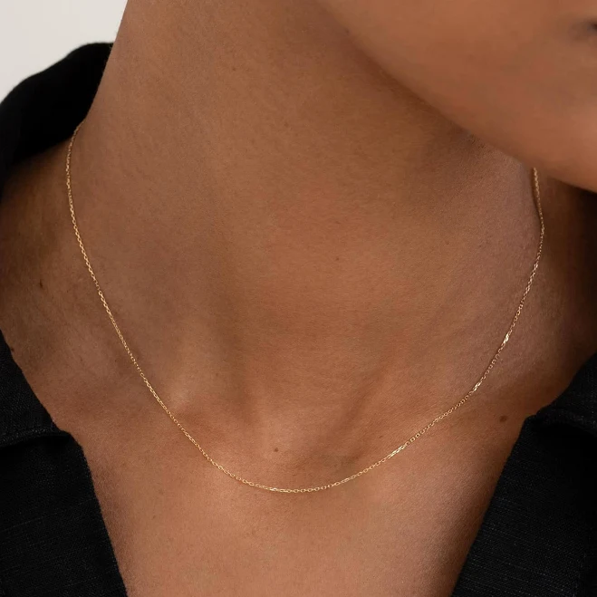 accessory Linjer 14K Gold Cable Chain Necklace Linjer $233