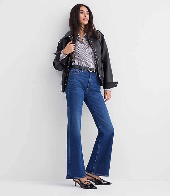 trousers Loft Women's High Rise Relaxed Flare Jeans LOFT $44.97