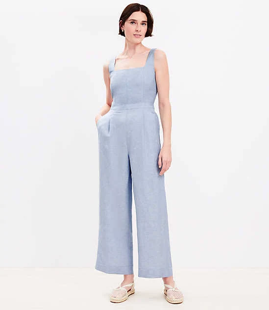 romper Loft Women's Linen Blend Square Neck Jumpsuit LOFT $49.97