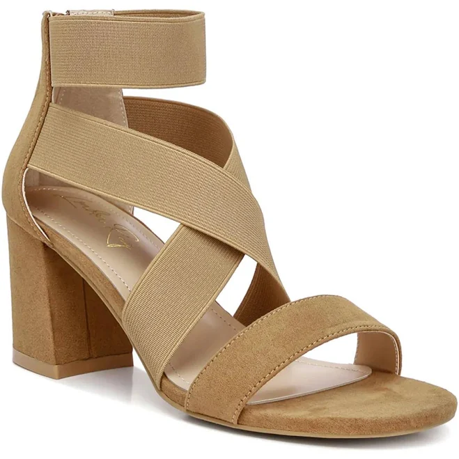 sandals London Rag International Benicia Elastic Strappy Block Heel Sandals DSW $44.99