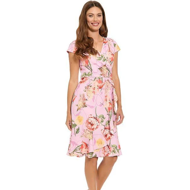 dress London Times Women's Cap Sleeve Ruffle Wrap Dress with Flounce Hem Kohl's $67.32