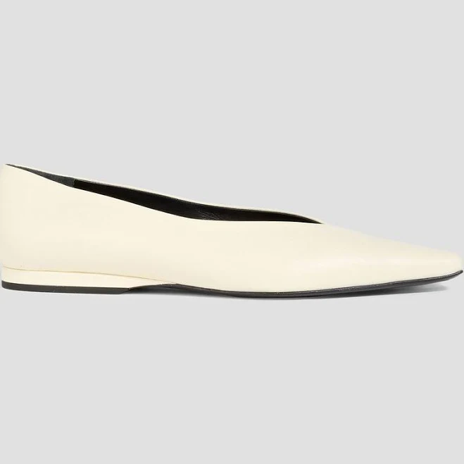 shoes Loulou de Saison Barsi Leather Point-toe Flats THE OUTNET $218