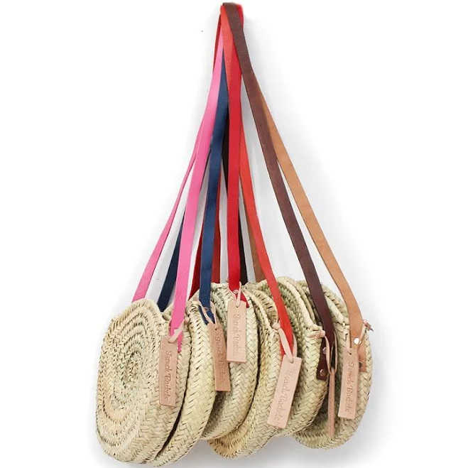 bag Love Round Straw Bag with Leather Colors French Baskets $37