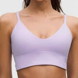 activewear lululemon Focuser Scoop-Neck Bra Nulu Light Support, A/B Cup - Size XL - Lavender Frost lululemon $39