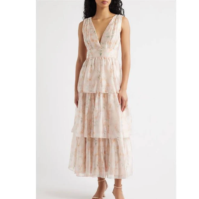 dress Lulus Women's Vallia Tiered Maxi Dress Nordstrom $148