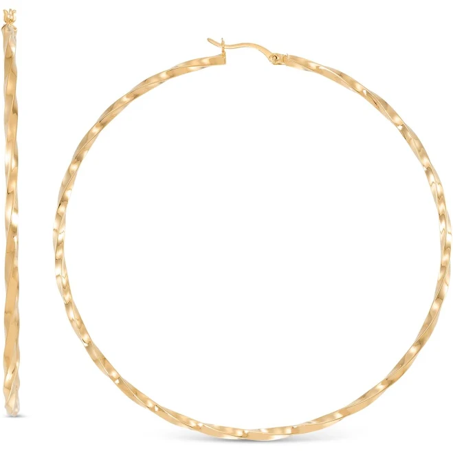 accessory Macy's Twist Texture Extra-Large Hoop Earrings in 14k Gold-Plated Macy's $79