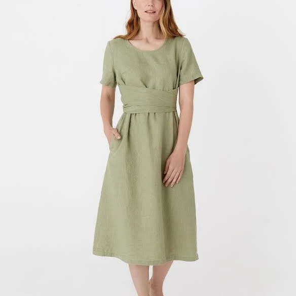 dress MagicLinen Midi Wrap Linen Dress MagicLinen $77.4