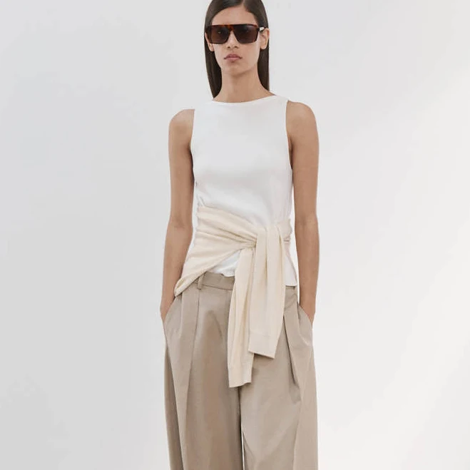 top MANGO Fine-knit Boat Neck Cotton Blend Top shop.mango.com $45.99