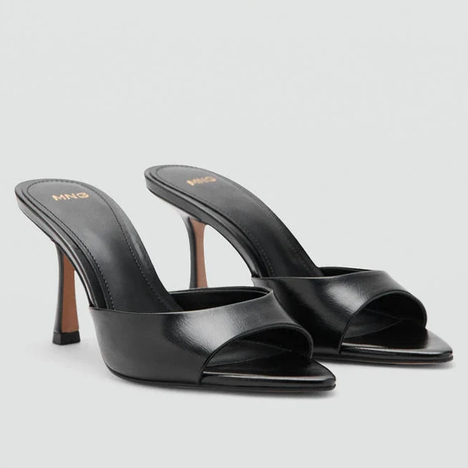 shoes MANGO Women's Pointed-Heel Faux Leather Sandals shop.mango.com $69.99