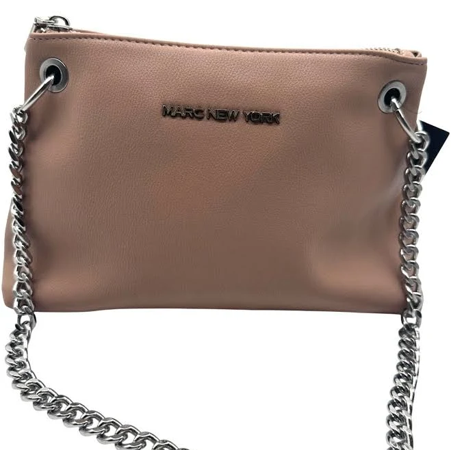 bag Marc York Chain Strap Faux Leather Crossbody Bag Blush Pink Zipper eBay - tawpeo43 $48.75
