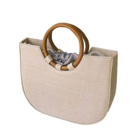 bag Masteelf Women Straw Shoulder Bag Fashion Round Wooden Handle Handbag Brand Designer Summer Beach Travel Bags Tote Handbag (Khaki), Adult Unisex, Size Walmart - Myenne $32.03