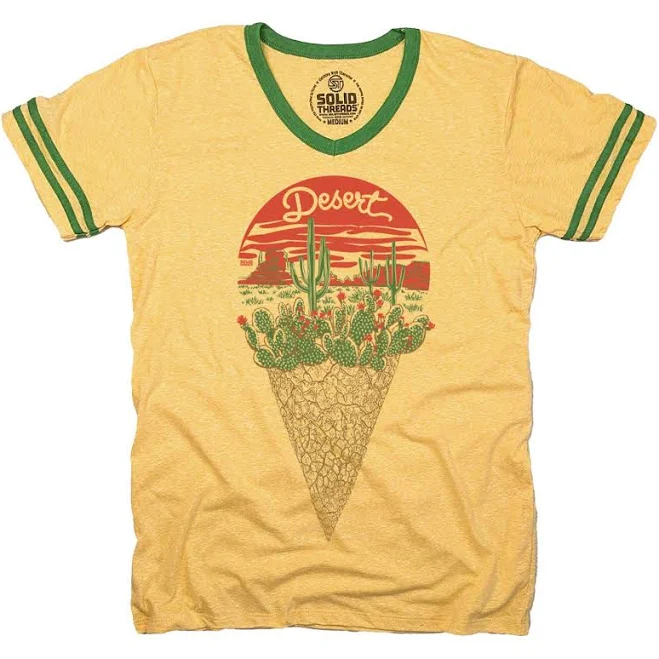 top Men's Vintage Graphic V-Neck Tee Solid Threads $38