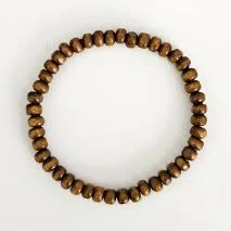 accessory Mens / Womens Wooden Bead Elastic Stack Bracelet - Brown - 5 Sizes - 6mm Beads - NEW Etsy $4.15