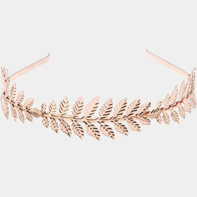 accessory Meolina Rose Gold Leaf Headband Meolina $20