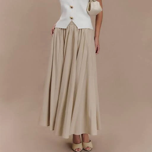 skirt Meshki Clarence Linen A-Line Maxi Skirt meshki.us $115