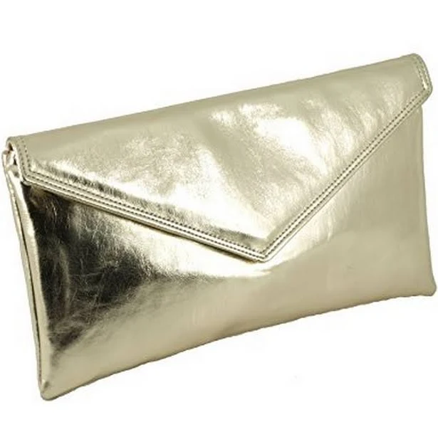 bag Metallic Gold Faux Leather Envelope Clutch Bag Etsy - Seller $46.82