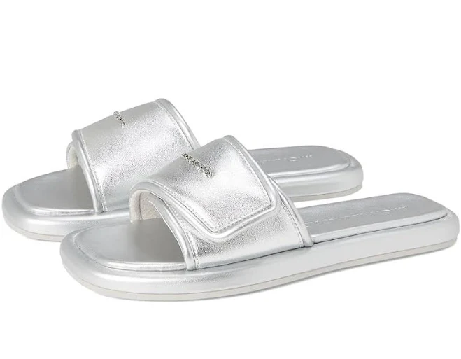 shoes MICHAEL Michael Kors Suki Metallic Leather Slide Sandals Zappos.com $62.39
