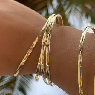 accessory Minimalist Gold Filled Bangle Set of 5 Etsy - ShopMaLiB $106.25
