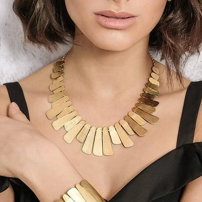 accessory Modern Gold Cleopatra Statement Necklace Etsy - OrlySegal $353