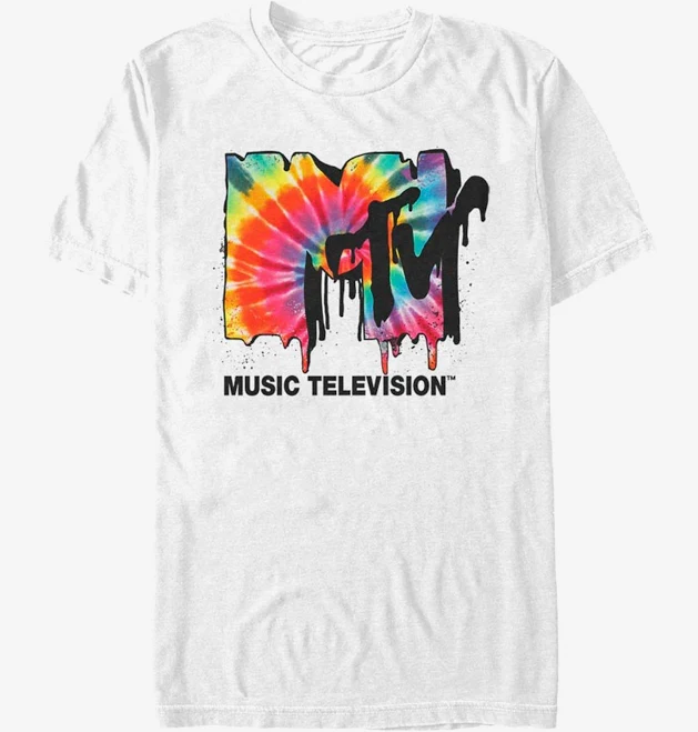 top MTV Melted Tie-Dye Logo T-Shirt Hot Topic $19.12
