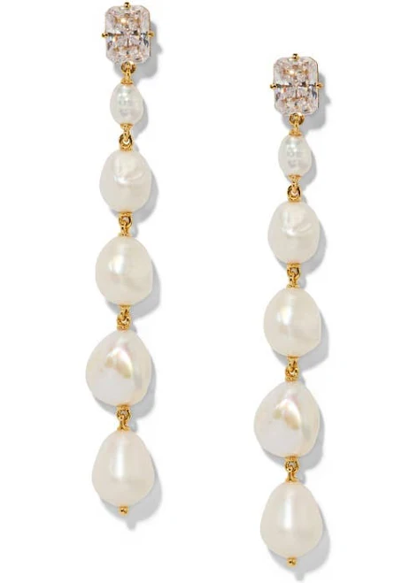 accessory Nadri Women's Madrid Cultured Pearl Linear Drop Earrings Nordstrom $95