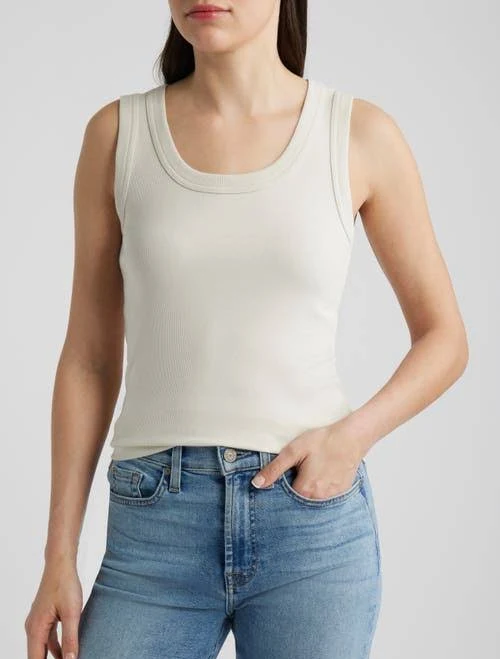 top NIC+ZOE Women's Perfect Knit Rib Scoop Tank Nordstrom $52