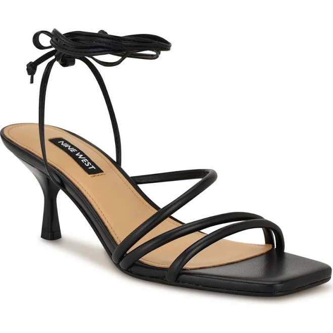 shoes Nine West Women's Hendy Square Toe Tapered Heel Dress Sandals Nordstrom Rack $49.97