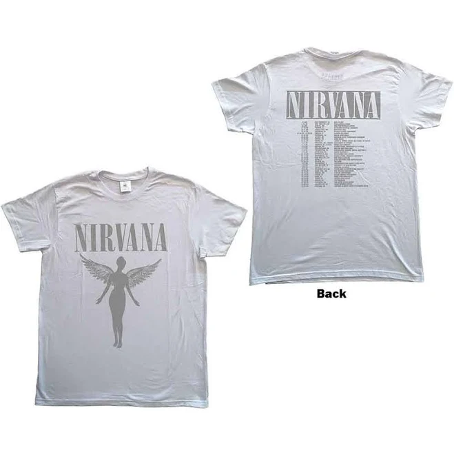 top Nirvana In Utero Tour T-Shirt Spiral USA $24.99