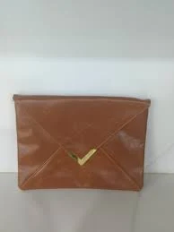 bag Nordstrom Faux Leather Envelope Clutch Purse Bag Camel Brown Makeup Cosmetic eBay $18.99