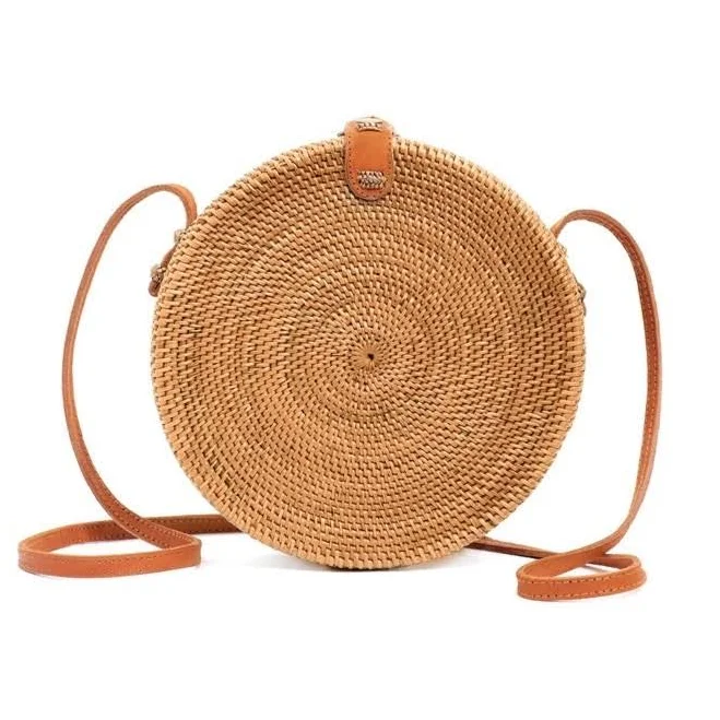 bag Novum Crafts Women's Handmade Wicker Woven Rattan Bag eBay $19