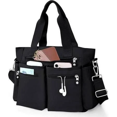 bag Nylon Crossbody Tote Bag with Multiple Pockets Walmart - The Seasonal Shoppe $22.99