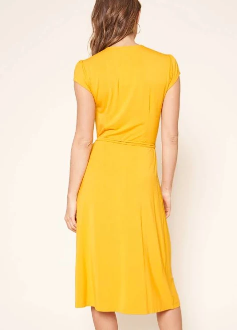 dress Oh Sunny Day Knit Midi Wrap Dress Stellaluna Raine $50