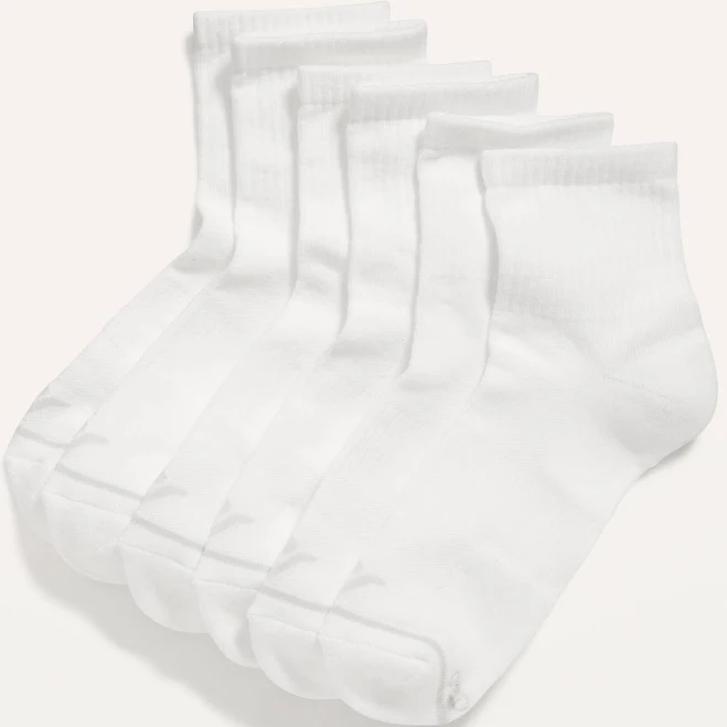 accessory Old Navy Women's Athletic Quarter Crew Socks 3-Pack Old Navy $12.99