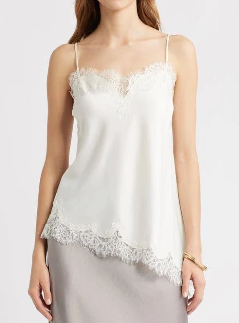 top Open Edit Lace Trim Satin Camisole Nordstrom $69